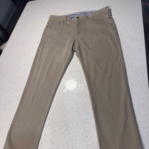 Peter Millar Slim Straight Khaki Pants - Light Taupe 36x32